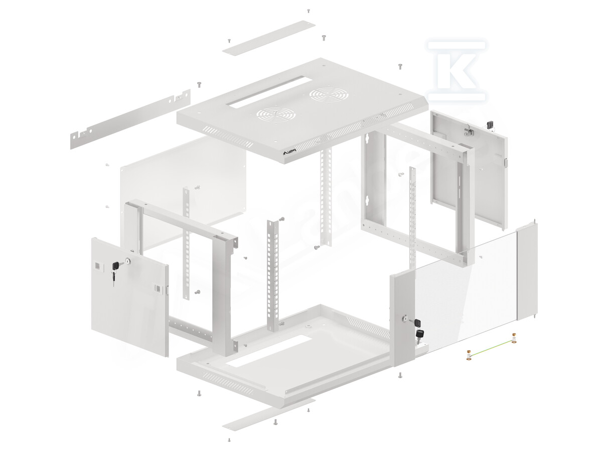 Шафа інсталяційна RACK підвісна 19" 6U - WF01-6406-10S