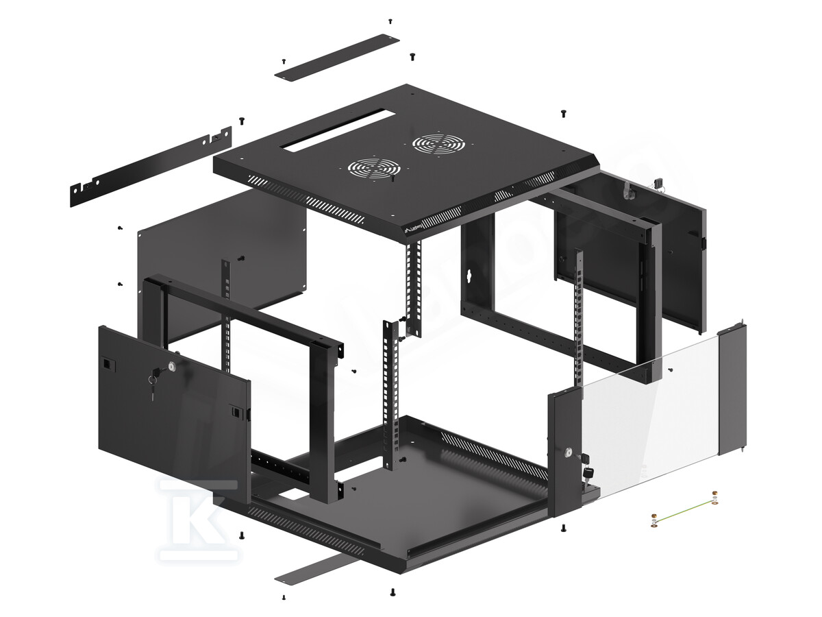 Шафа інсталяційна RACK підвісна 19" 6U - WF01-6606-10B