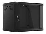 Шафа інсталяційна RACK підвісна 19" 9U 600x450 чорна (розбирається) V2