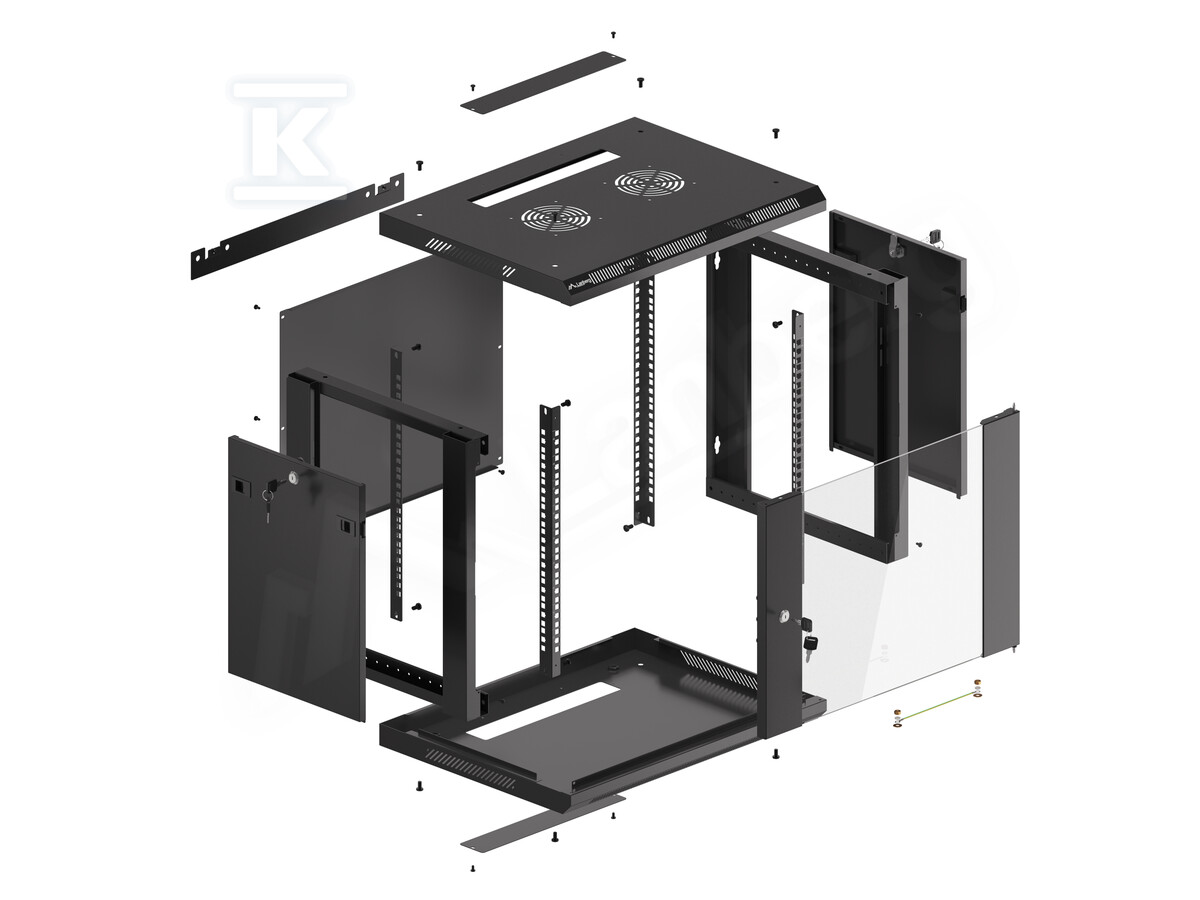 Шафа інсталяційна RACK підвісна 19" 9U - WF01-6409-10B