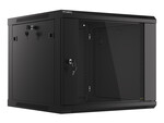 Шафа інсталяційна RACK підвісна 19" 9U 600x600 чорна (розбирається)