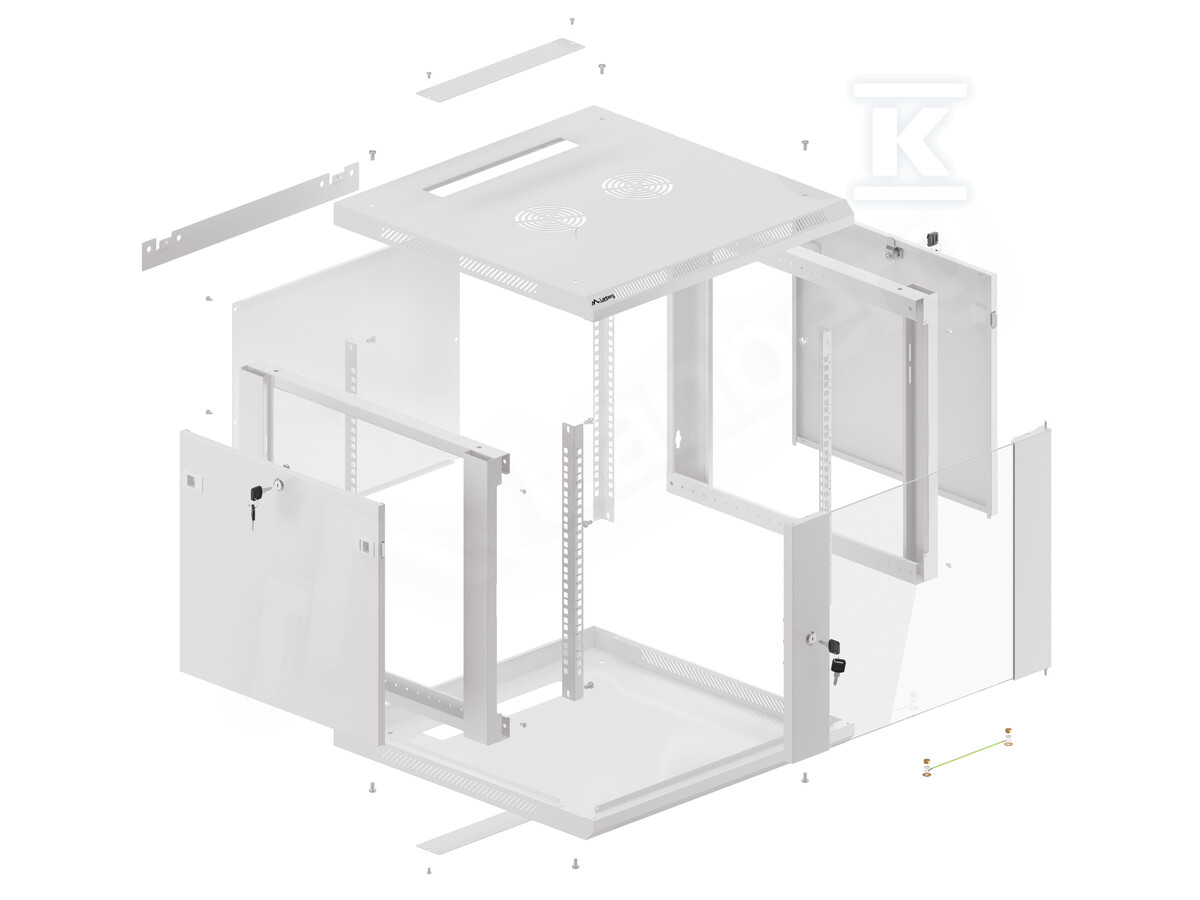 Шафа інсталяційна RACK підвісна 19" 9U - WF01-6609-10S