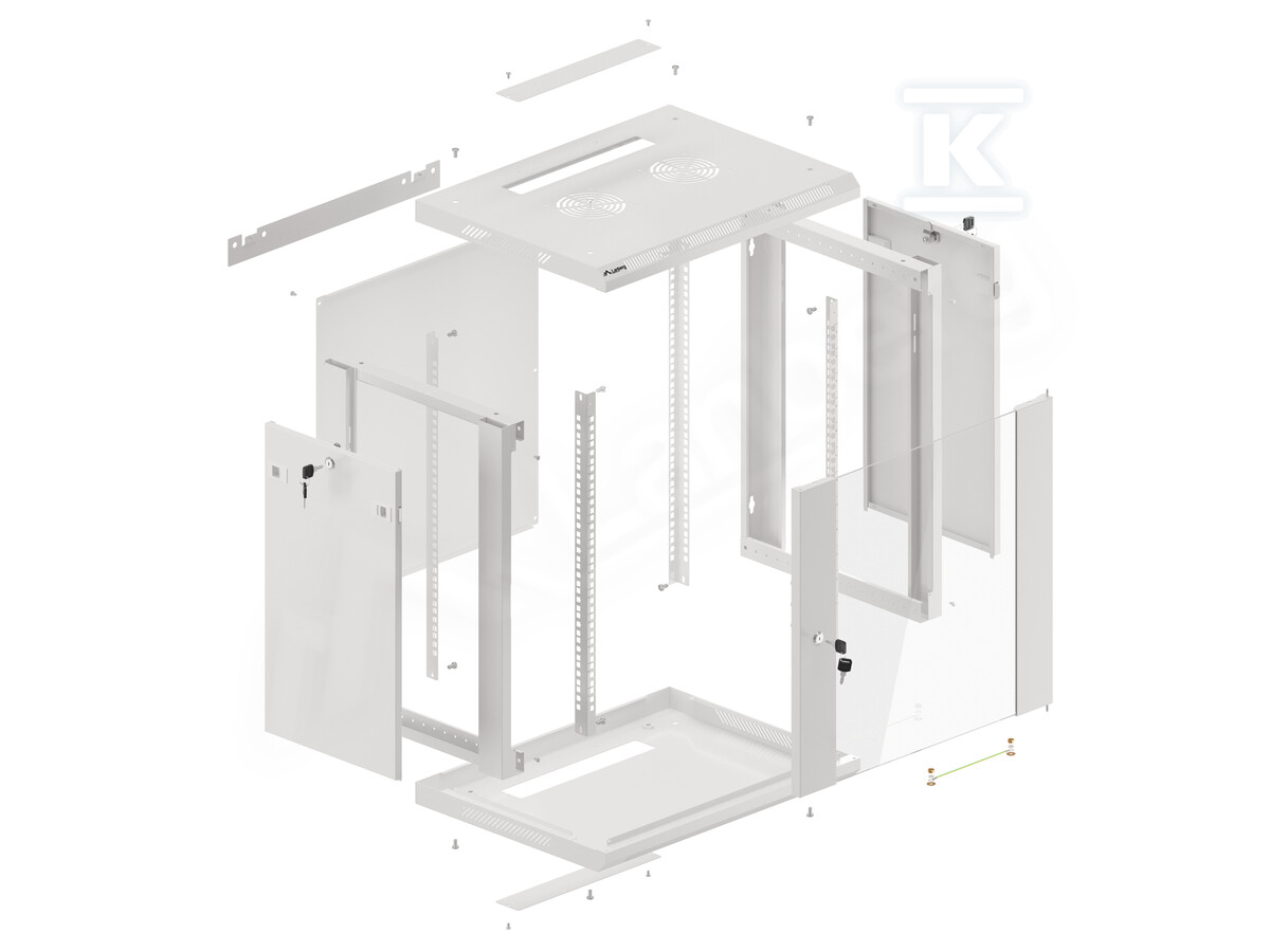Шафа інсталяційна RACK підвісна 19" 12U - WF01-6412-10S