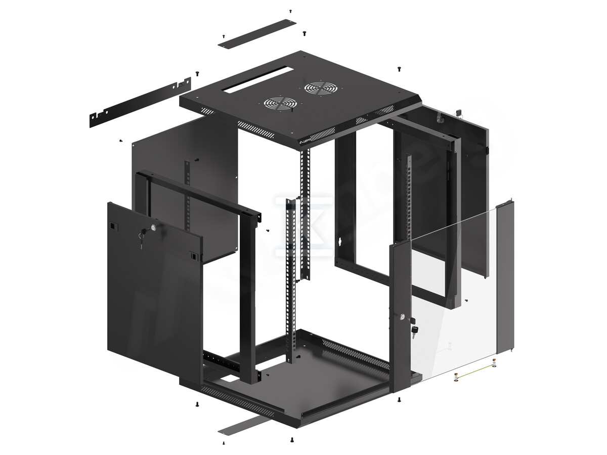 Шафа інсталяційна RACK підвісна 19" 12U - WF01-6612-10B