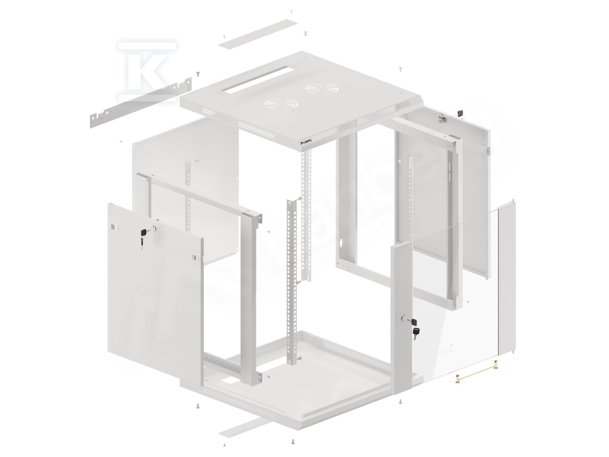 Шафа інсталяційна RACK підвісна 19" 12U - WF01-6612-10S