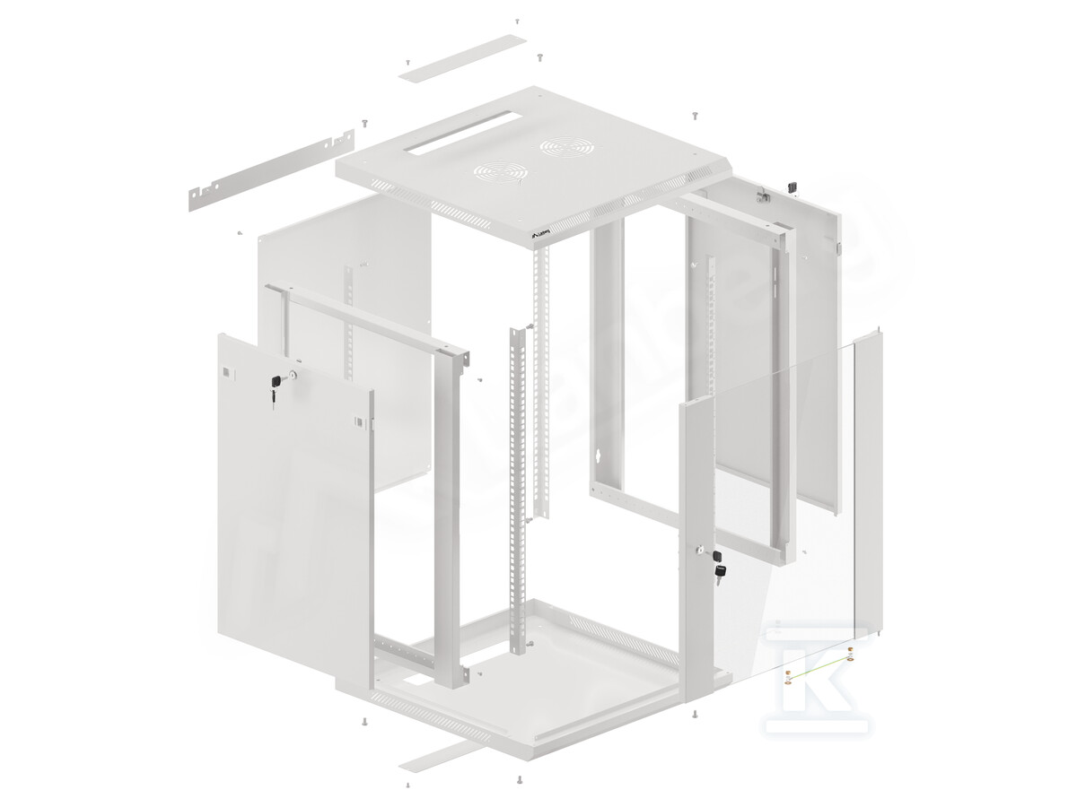 Шафа інсталяційна RACK підвісна 19" 15U - WF01-6615-10S
