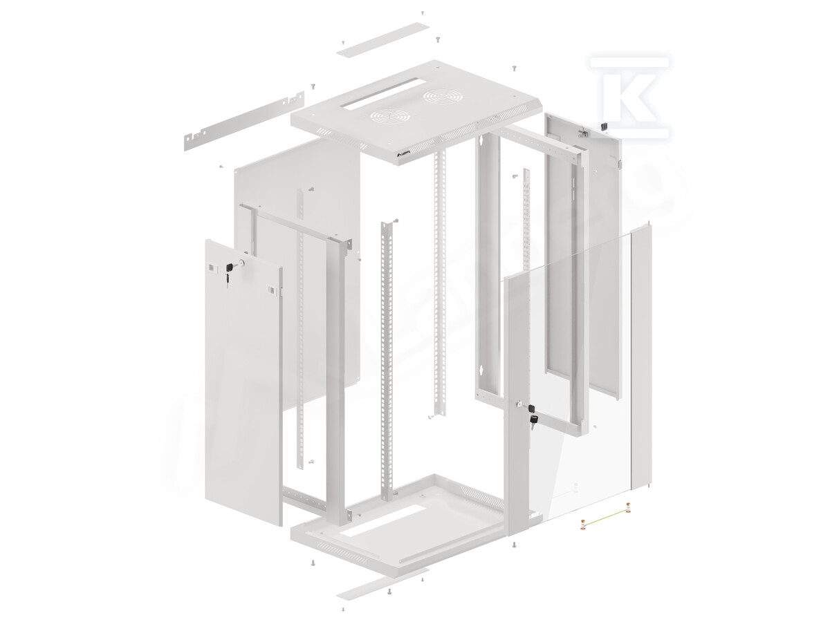 Шафа інсталяційна RACK підвісна 19" 18U - WF01-6418-10S