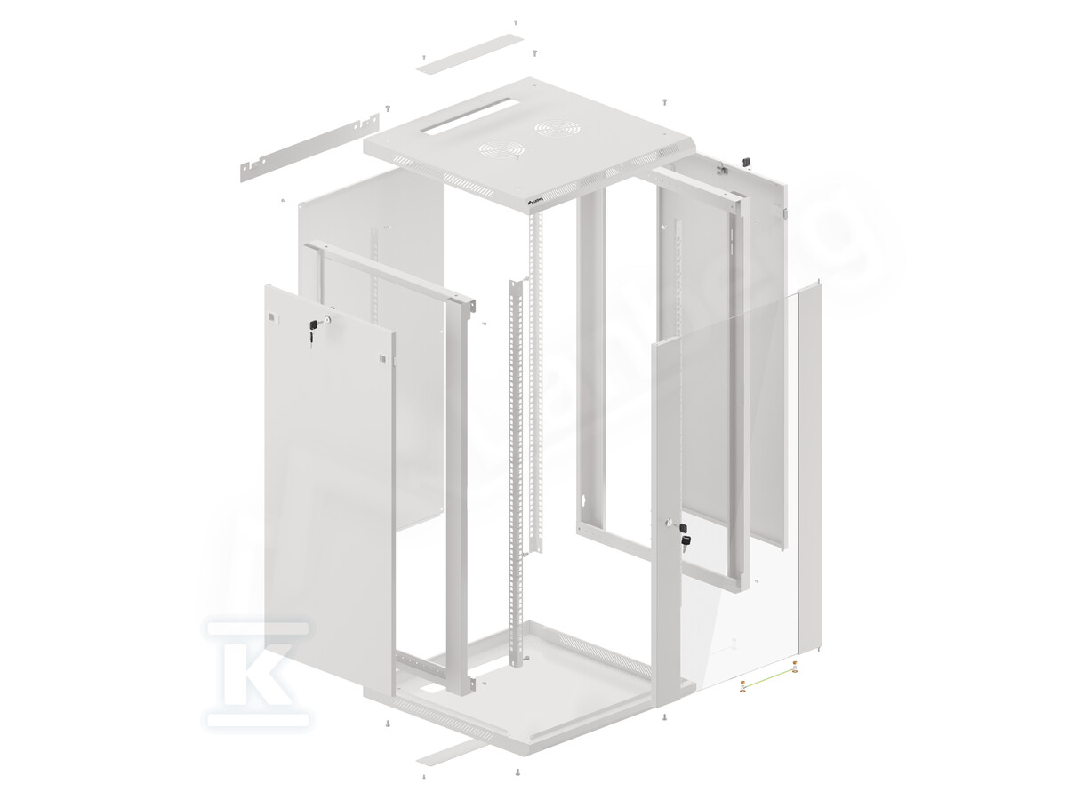Шафа інсталяційна RACK підвісна 19" 22U - WF01-6622-10S
