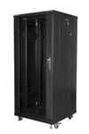 Стелаж інсталяційний RACK стійкий 19" 27U 600x600 чорний (розбирається)