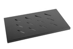 Полиця для шаф 19" 600 мм чорна (1u/465x315mm вантажопідйомність до 120 кг, монтаж 4-точкова)