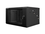 Шафа інсталяційна RACK підвісна двосекційна 19" 6U 600x600 чорна (розбірна)
