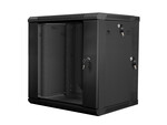 Шафа інсталяційна RACK підвісна двосекційна 19" 12U 600x600 чорна (розбирається)