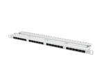 Patch panel 24 порти 0.5U 19" кат. 5E UTP сірий