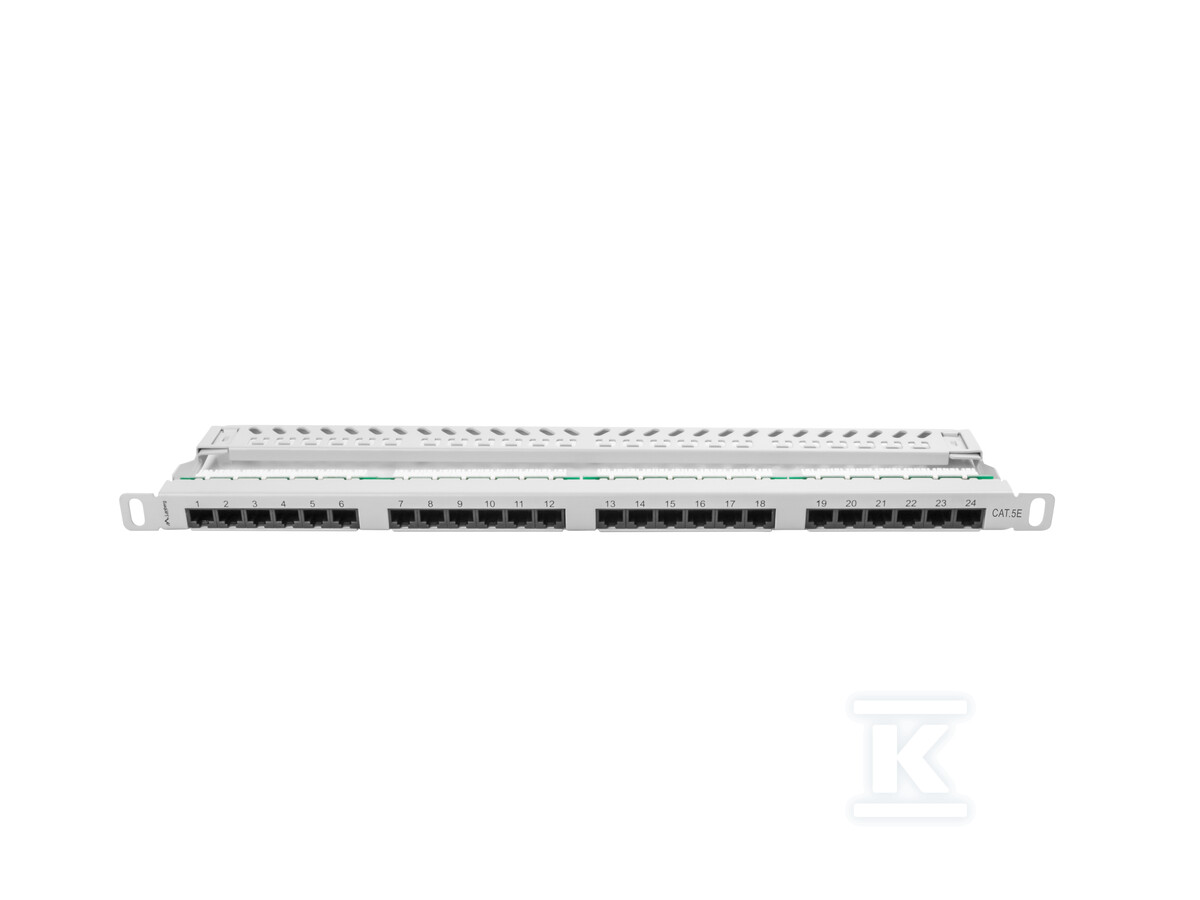 Patch panel 24 порти 0.5U 19" кат. 5E - PPU5-0024-S