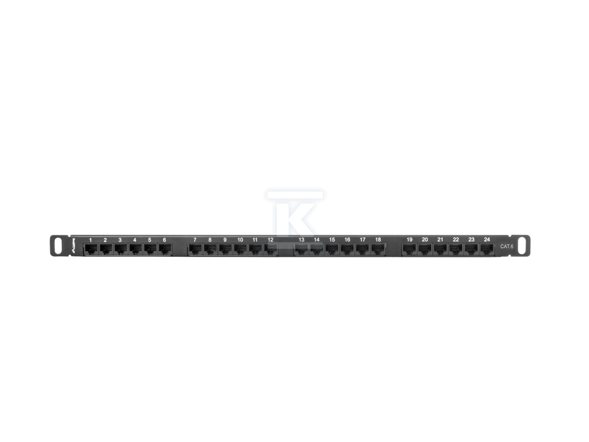 Patch panel 24 порти 0.5U 19" кат. 6 - PPU6-0024-B