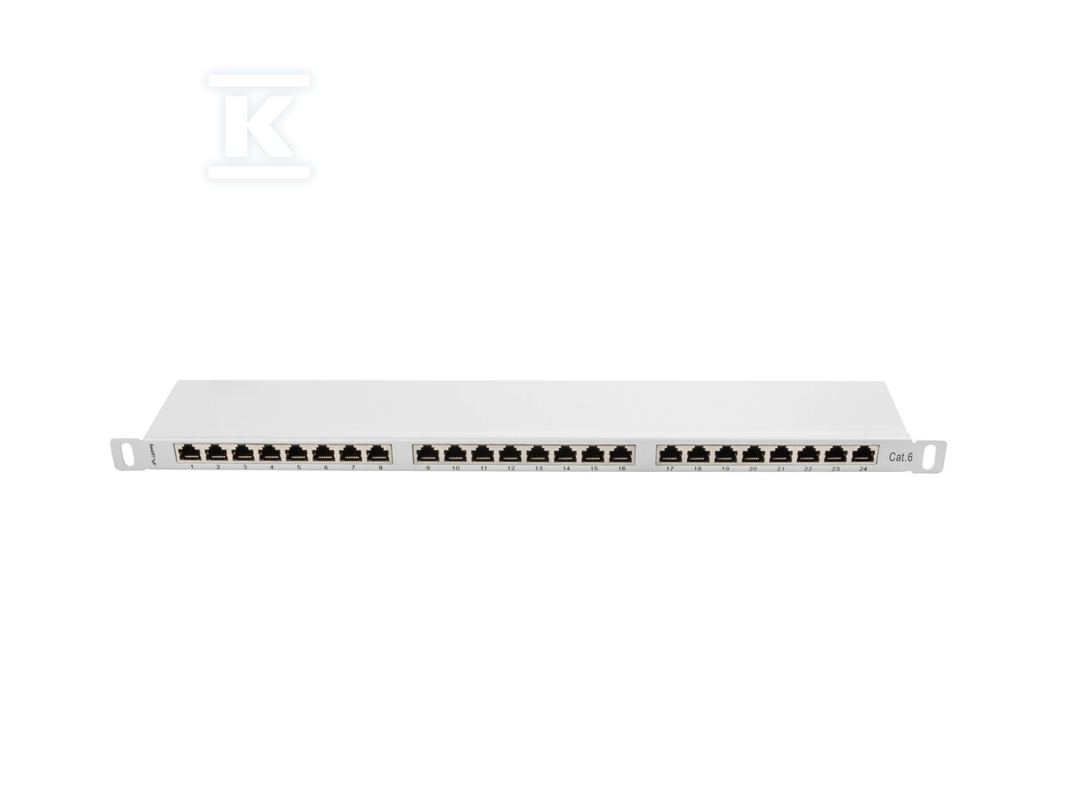 Patch panel 24 порти 0.5U 19" кат. 6 - PPS6-0024-S