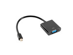 Адаптер DisplayPort MINI(m) 1.2->VGA(f) на кабелі 20 см чорний.