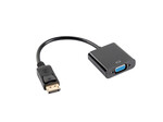 Адаптер DisplayPort(m) 1.1->VGA(f) на кабелі 20 см чорний
