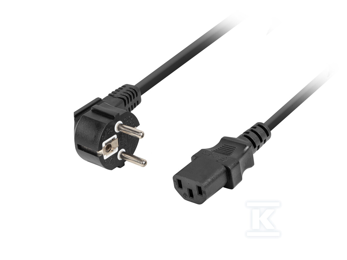 Кабель живлення CEE 7/7->IEC 320 C13 - CA-C13C-11CC-0018-BK