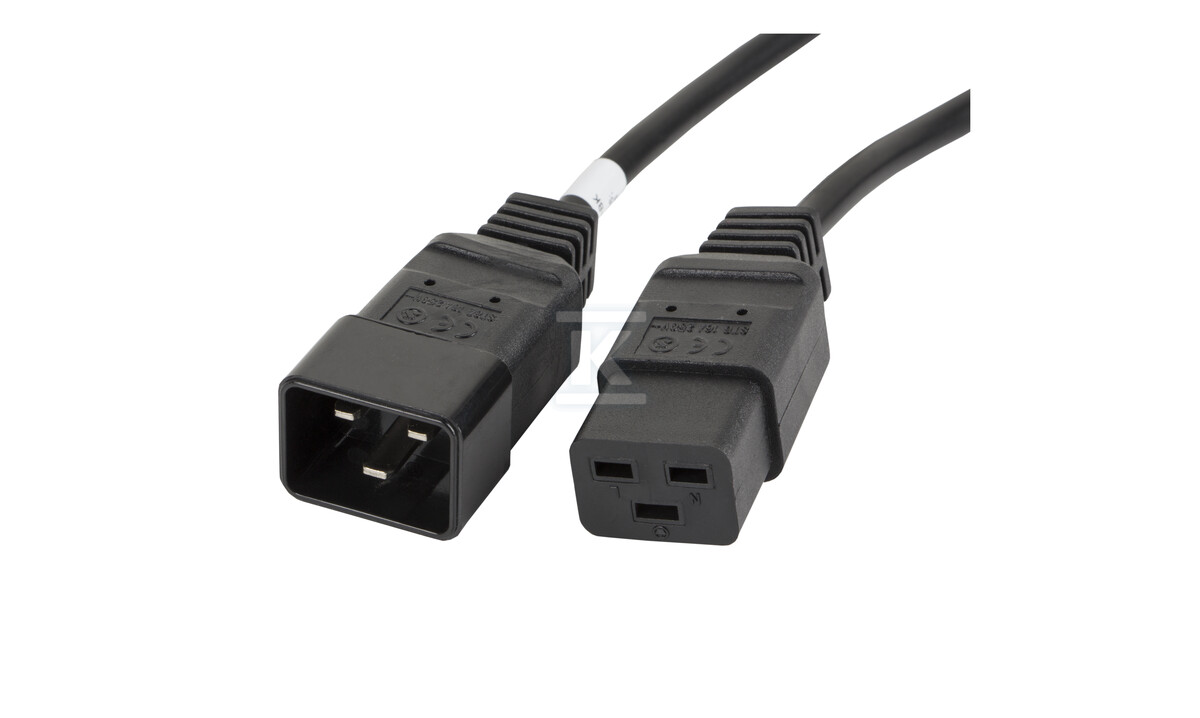 Подовжувач кабелю живлення IEC 320 - CA-C19E-10CC-0018-BK