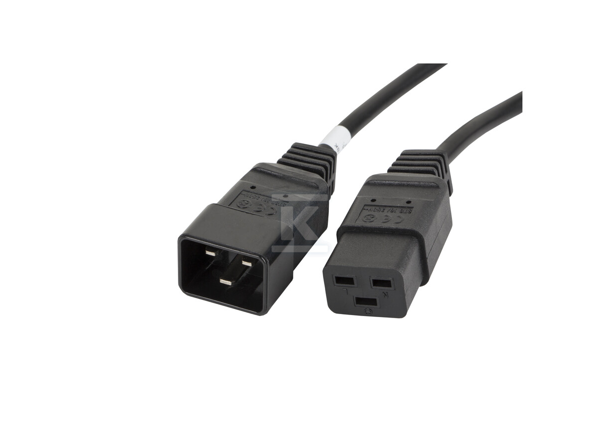 Подовжувач кабелю живлення IEC 320 - CA-C19E-10CC-0018-BK