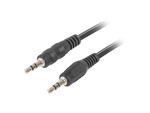 Аудіокабель MiniJack 3.5 mm M/M 3 PIN 1.2M чорний