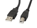Кабель USB-A(м)->USB-B(м) 2.0 5м чорний з феритом