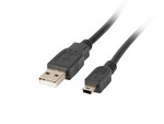 Кабель USB MINI (тато)->USB-A (тато) 2.0 1,8м чорний ферит (canon)