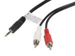 Аудіокабель MiniJack 3.5 мм (штекер) 3 PIN -> 2x RCA (cinch) (штекер) 1,5м