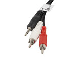 Аудіокабель MiniJack 3.5 мм (штекер) 3 PIN -> 2x RCA (cinch) (штекер) 2м