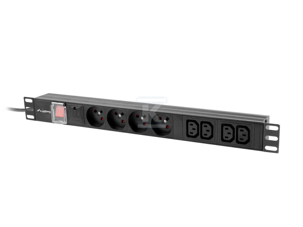 Роз'ємна стійка PDU 19" 1U 16 A 4x 230 - PDU-04E04I-0200-BK