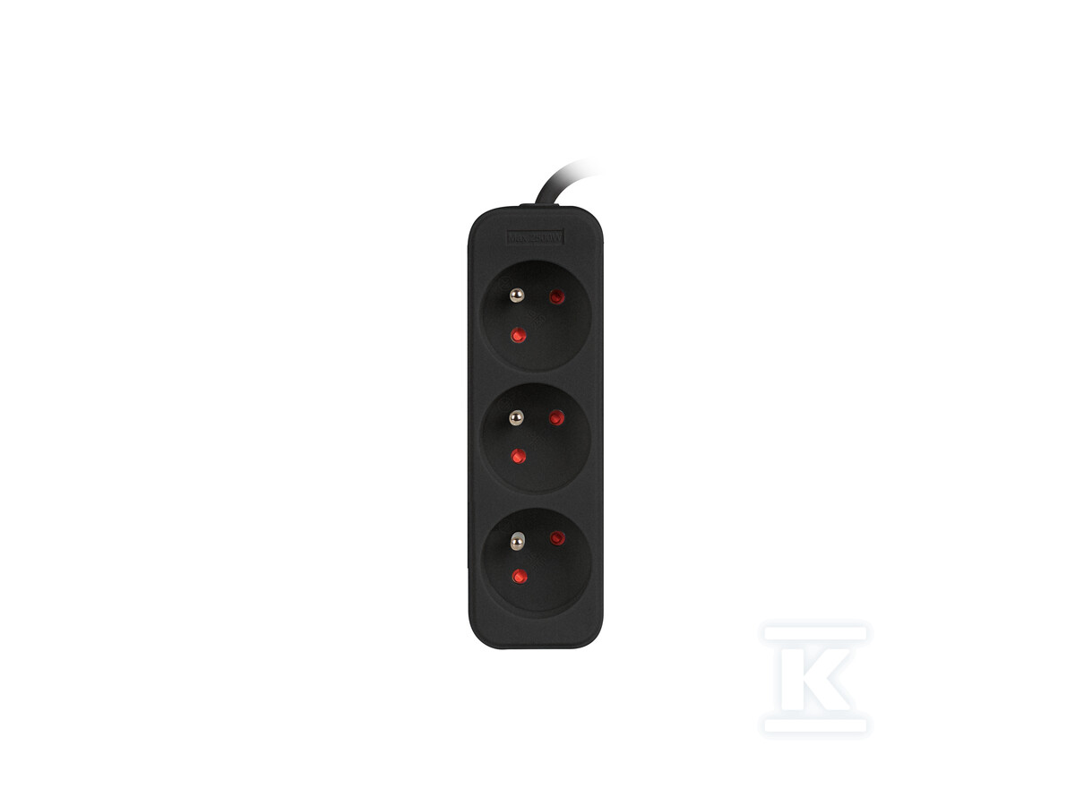 Подовжувач 1,5м 3x 230 V PL кабель з - PS0-03E-0150-BK