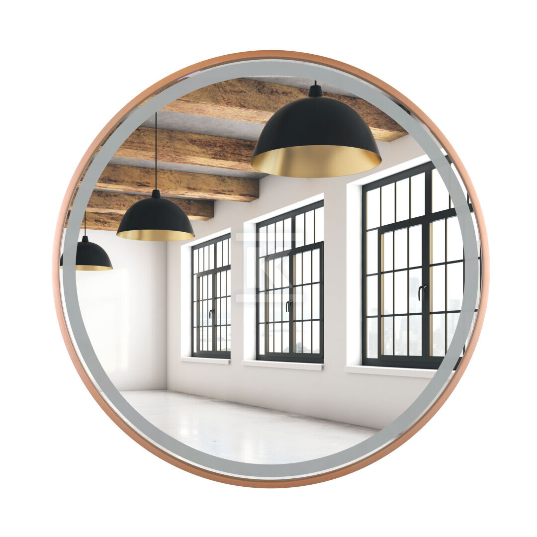 Дзеркало для ванної кімнати настінне Scandi мідне 600 x 600 мм LED M60MLM