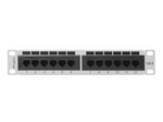 Patch panel 12 портів 1U 10" кат. 6 UTP сірий