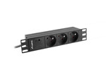 Розподільна колодка RACK PDU 10" 1U 16 A 2m 3x 230 V PL чорна