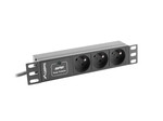 Розподільна колодка RACK PDU 10" 1U 10 A 2м 3x 230 V PL чорна C14
