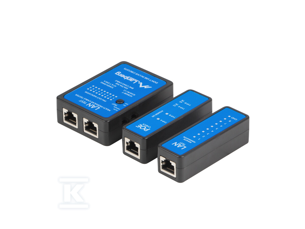 Тестер проводів lan, POE RJ45, RJ11, коаксіальний NT-0404