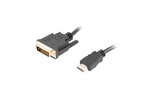 Кабель HDMI(male)->DVI-D(male)(24+1) 1,8м 4K 30Hz чорний dual link позолочені контакти