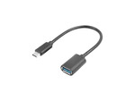 Адаптер USB-C(m) 3.1->USB-A(f) на кабелі 15 см OTG чорний