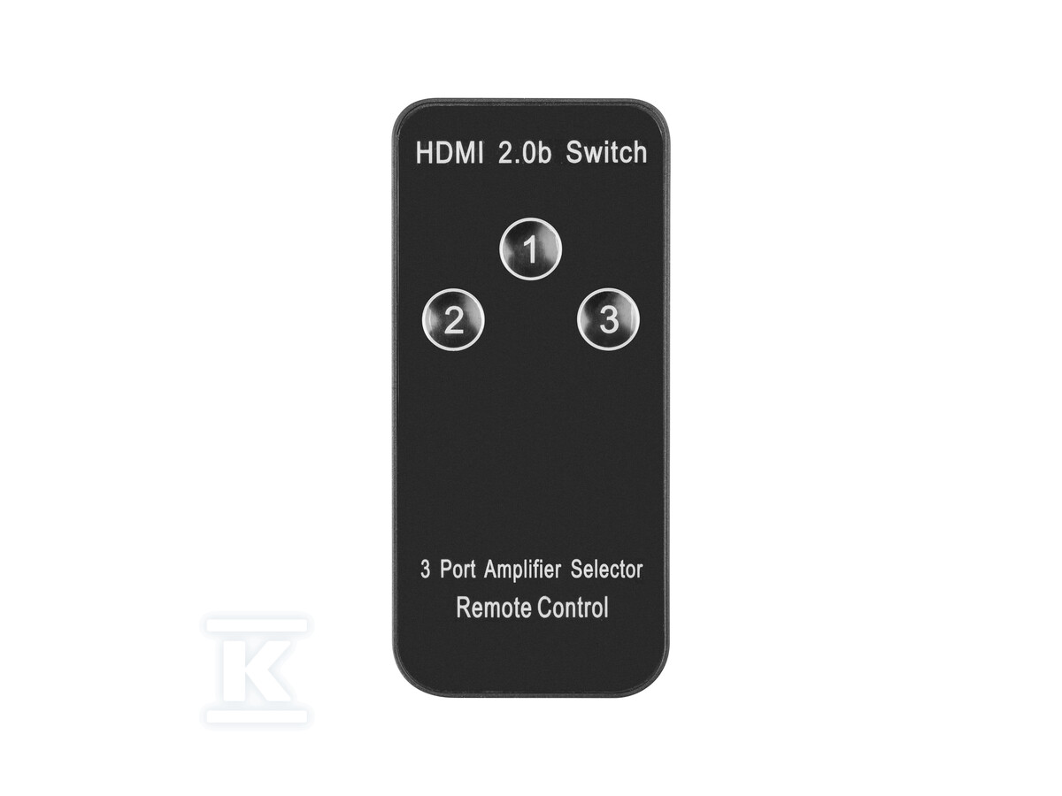 Відеоперемикач 3x HDMI чорний + порт - SWV-HDMI-0003