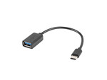 Адаптер USB-C(м)->USB-A(f) 2.0 15 см OTG чорний