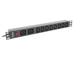 Розподільна панель живлення RACK PDU 19" 1U 16 A 2м 2x C19 8x IEC C13 чорна C20