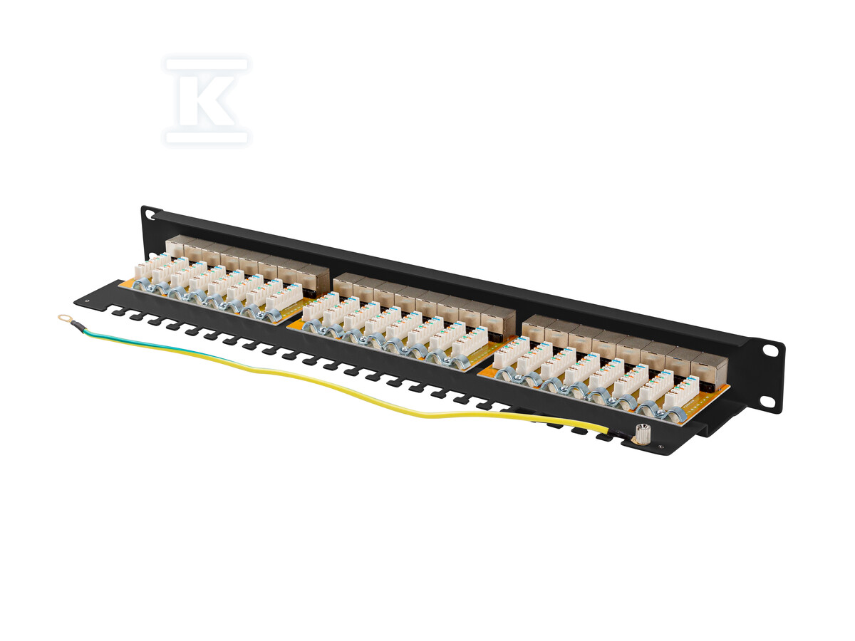 Patch panel 24 порти 1U 19" кат. 6 A - PPSA-1024-B