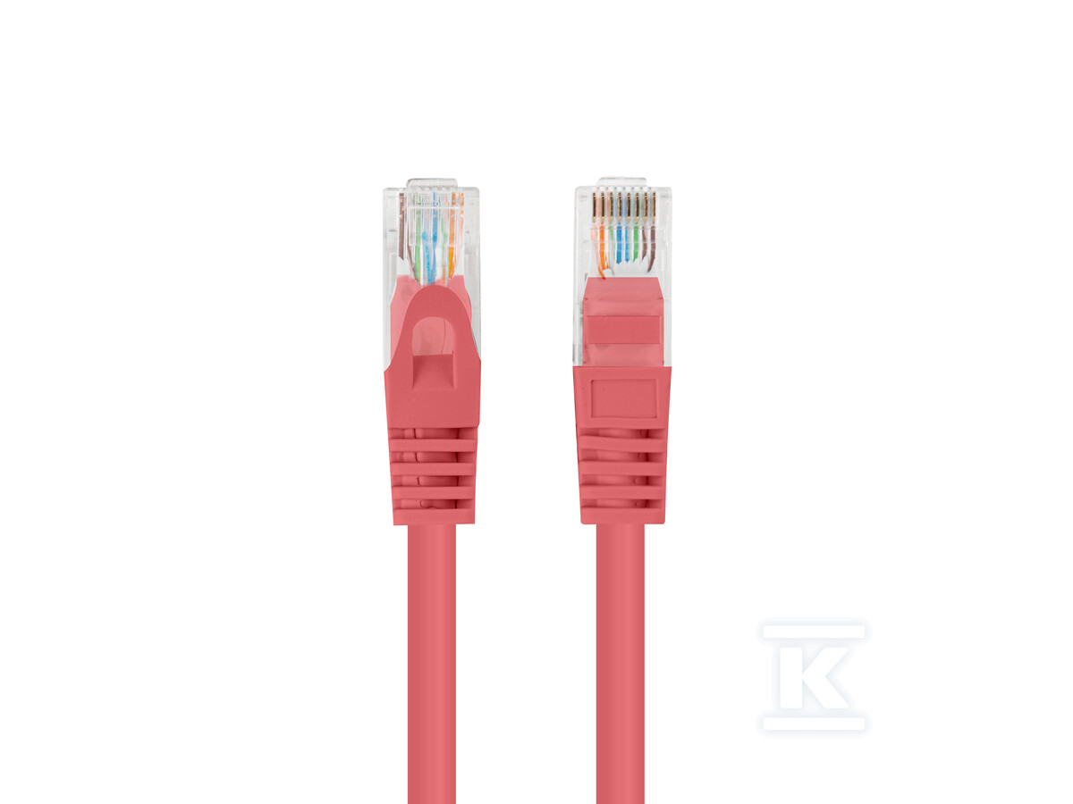 Patchcord kat. 5E UTP 1m czerwony fluke - PCU5-20CC-0100-R