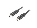 Кабель USB-C M/M 2.0 0,5м чорний преміум QC 4.0 PD 60 Вт