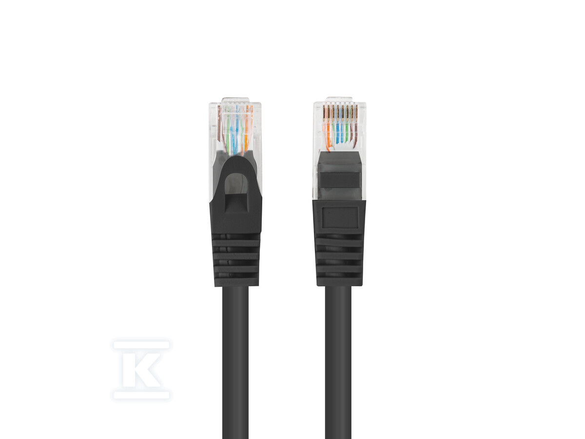 Patchcord kat. 6 UTP 0,25m czarny fluke - PCU6-20CC-0025-BK