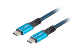 Кабель USB-C M/M USB4 1.2M 100 W 8K 30Hz чорно-синій