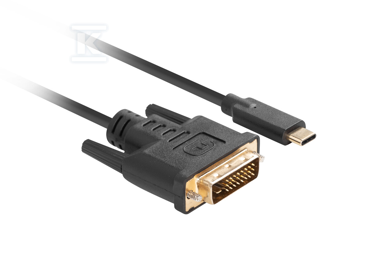 Kabel USB-C(m)->DVI-D(24+1)(m) 1,8m - CA-CMDV-10CU-0018-BK
