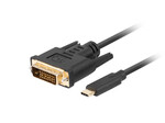 Кабель USB-C(м)->DVI-D(24+1)(м) 3м чорний