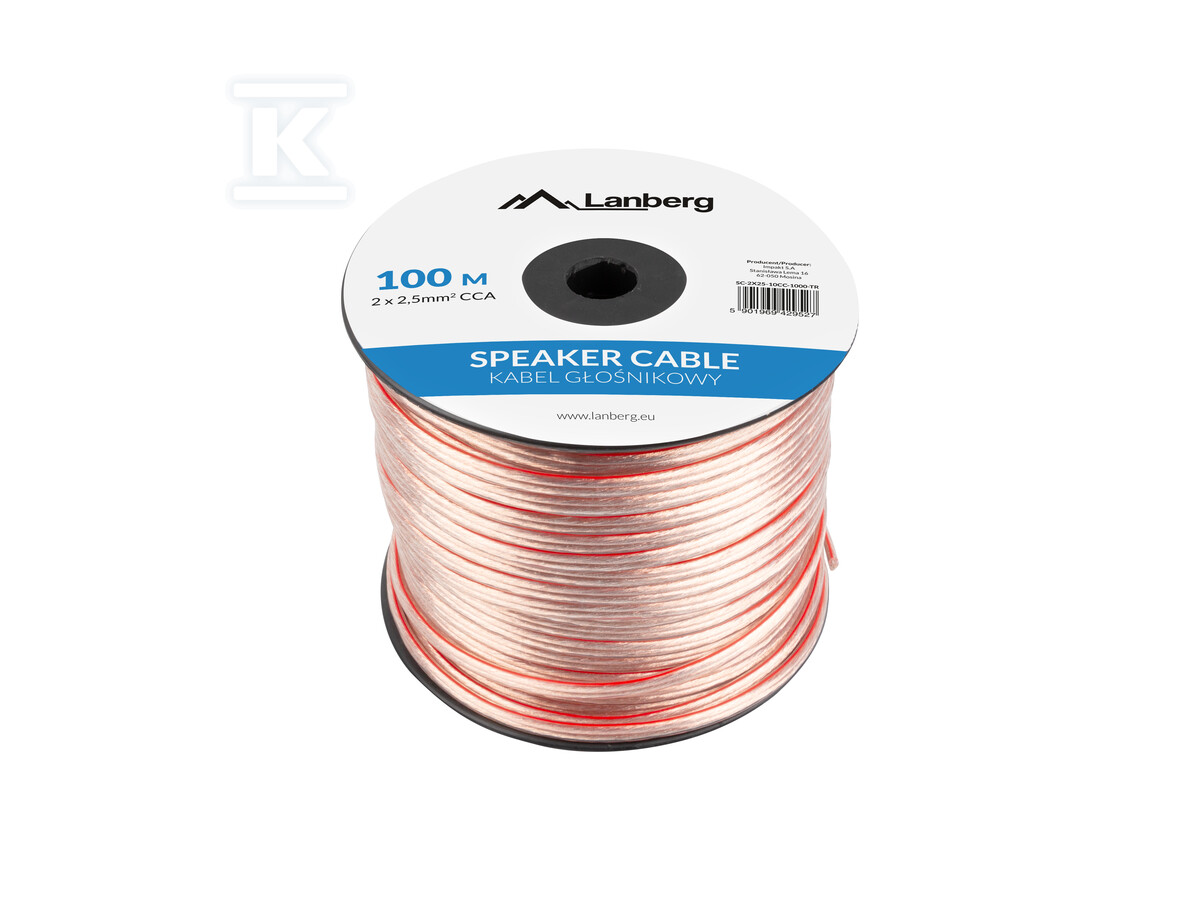 Kabel głośnikowy 2x2.5MM2 100m - SC-2X25-10CC-1000-TR